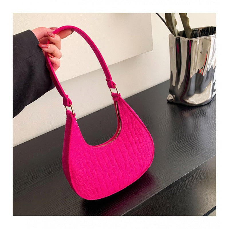 WoCrocodile Texture Handheld Hobo Bag Bowlift