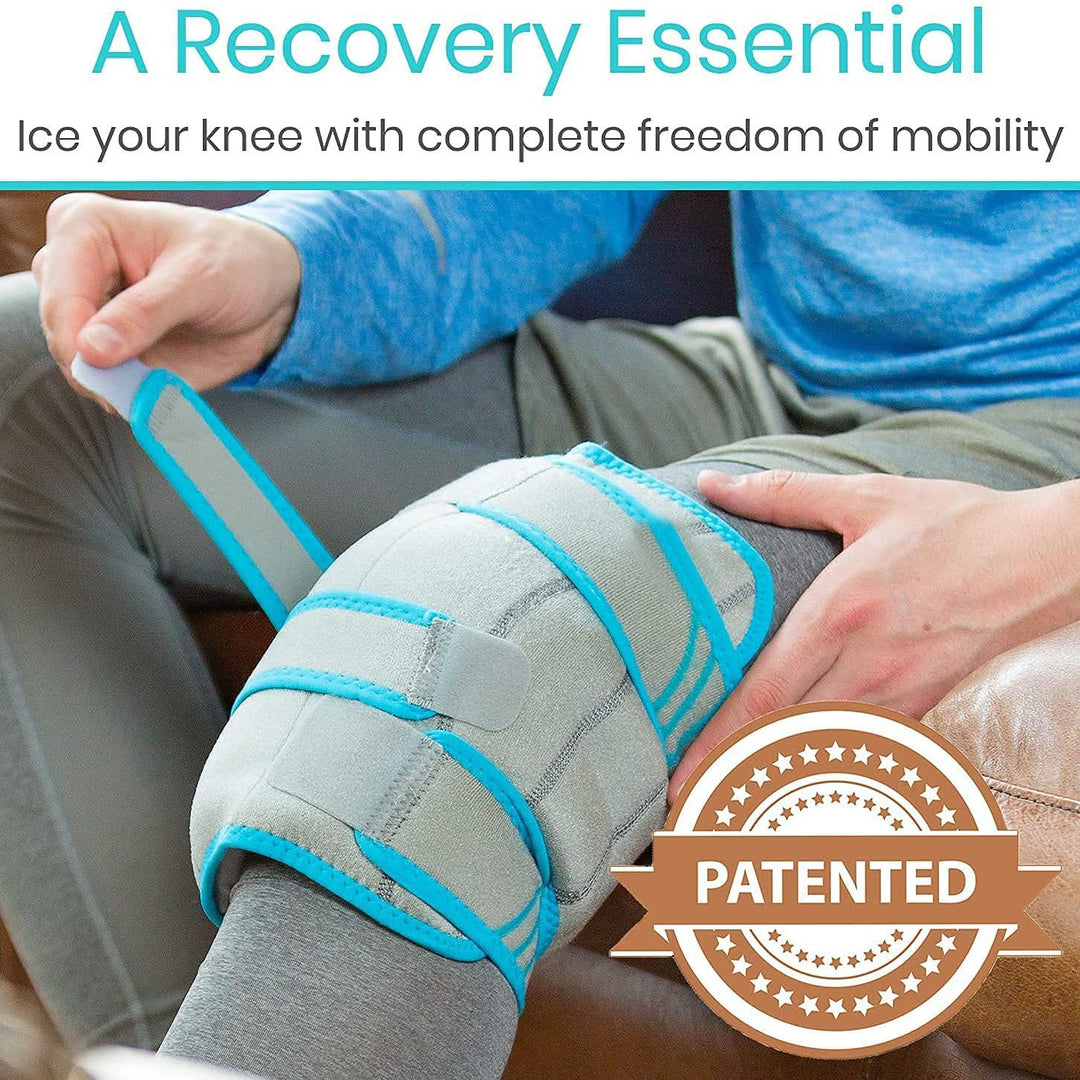 Adjustable neoprene knee support brace with triple hook and loop straps Bowlift