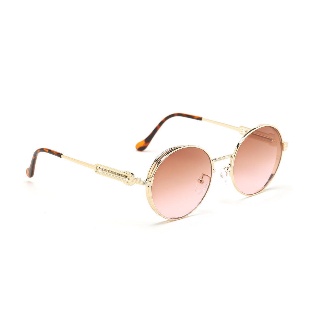 Women's round vintage sunglasses with exclusive metal frame Bowlift
