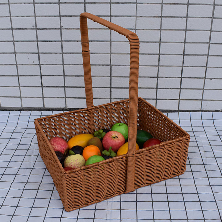 Multi-Functional Woven Storage Basket with Lid Bowlift