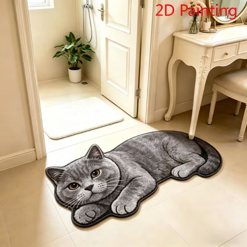 Realistic Lion Cub Shaped Floor Mat
