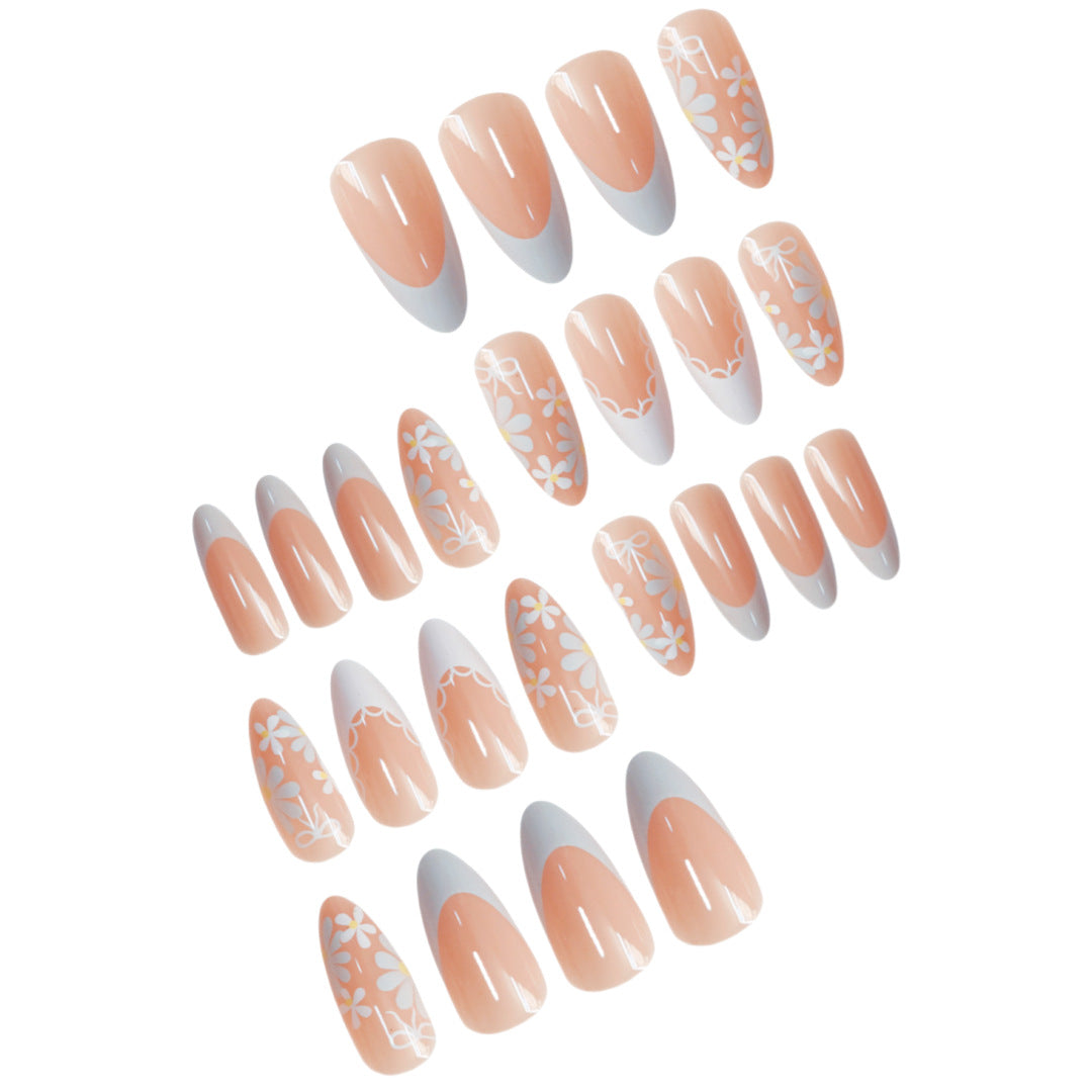 Floral Decorative Press-On Nails Bowlift
