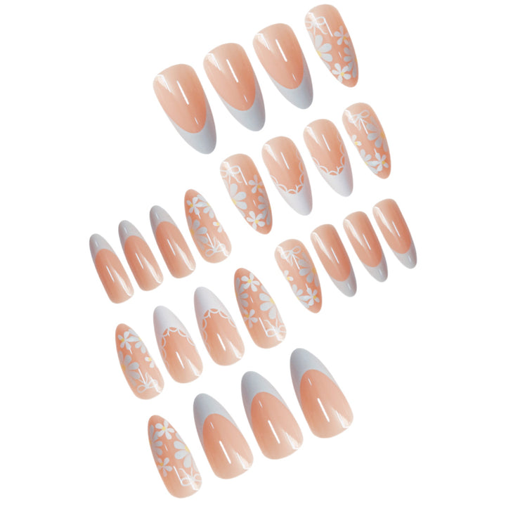 Floral Decorative Press-On Nails Bowlift