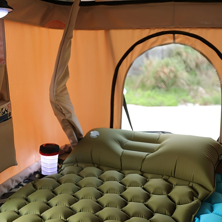 Inflatable Comfort Camping Mat With Ergonomic Air Cushions Bowlift