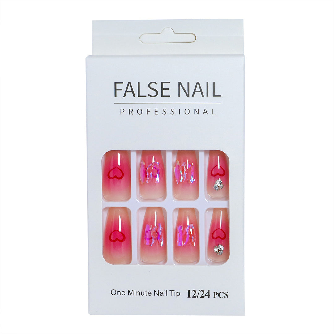 Decorative Press-On Nail Set with 3D Accents Bowlift