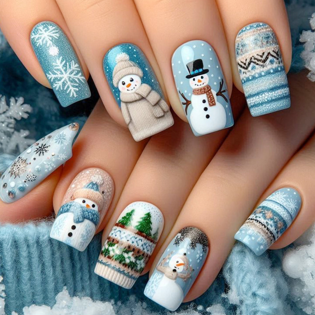 Winter-Themed 3D Nail Art Set Bowlift