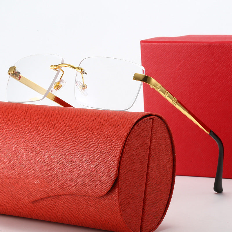 Women's fashionable sunglasses in elegant rectangular design with high-quality metal frame Bowlift