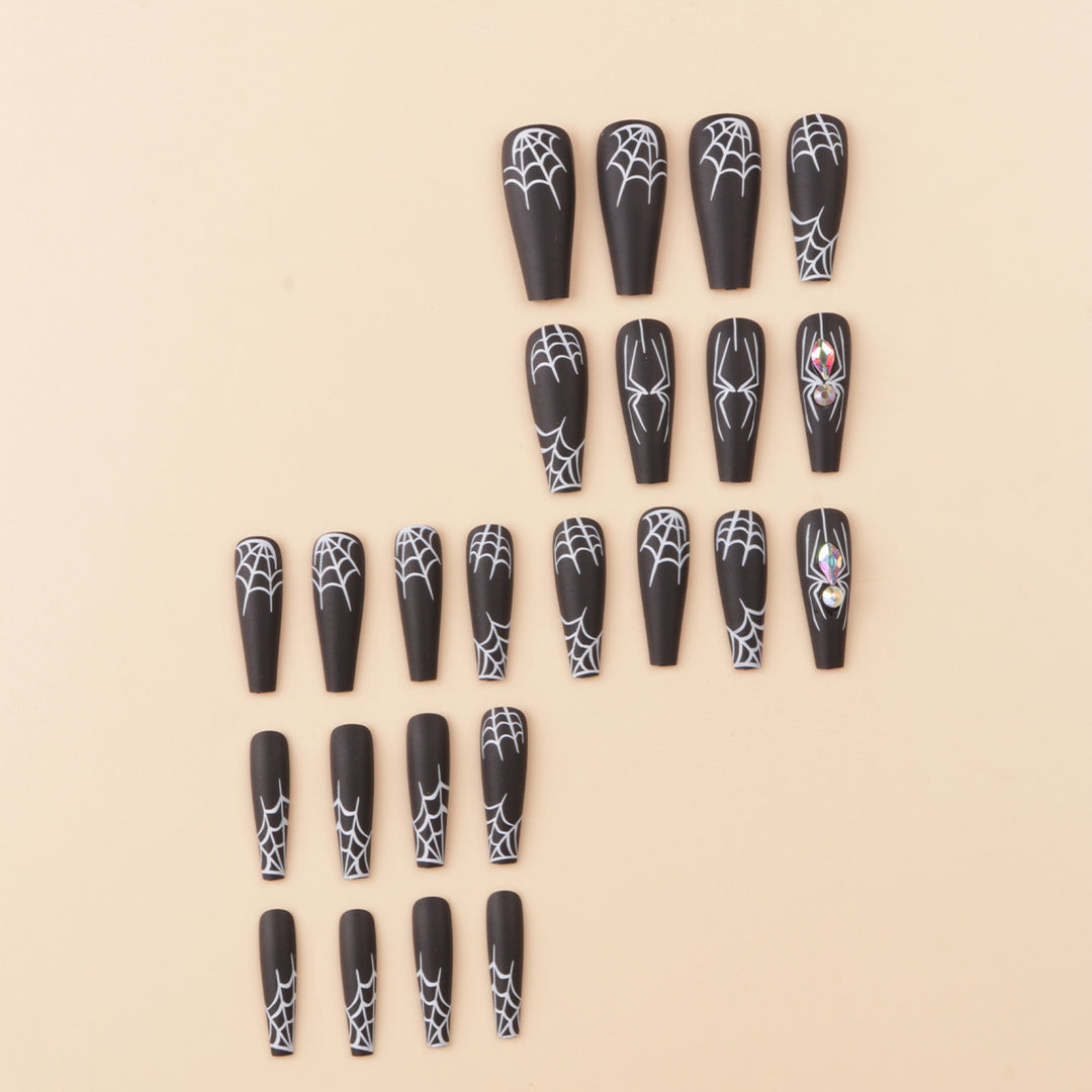 Artistic Spider-Themed Press-On Nails Bowlift
