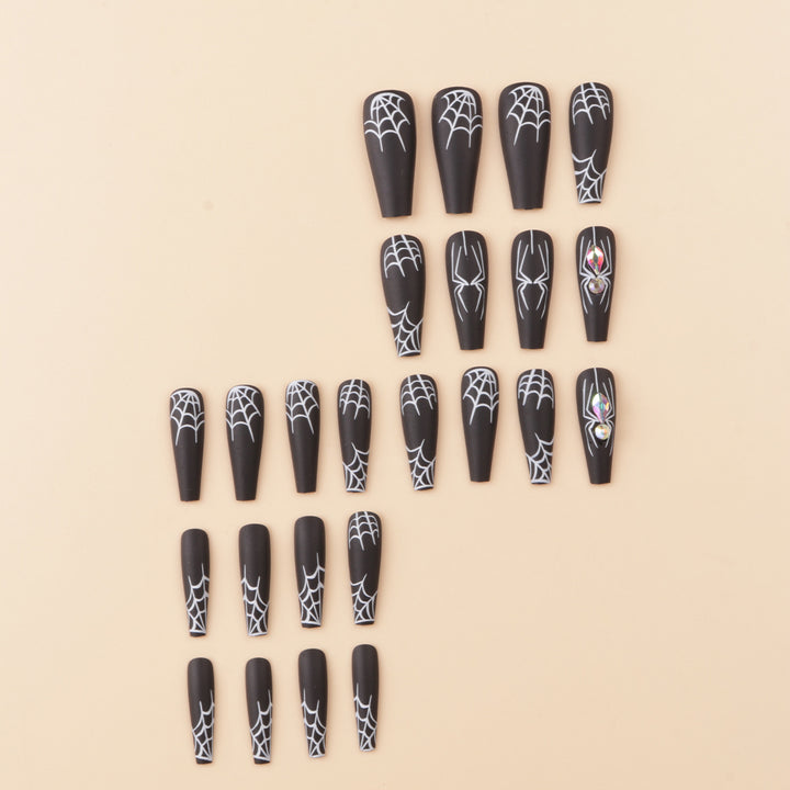 Artistic Spider-Themed Press-On Nails Bowlift