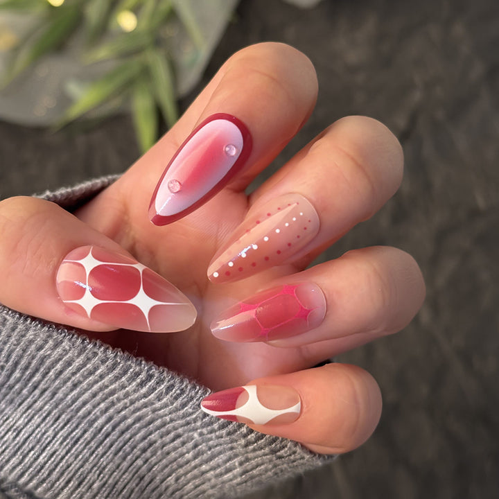 Elegant Artistic Press-On Nail Set Bowlift 1787294328