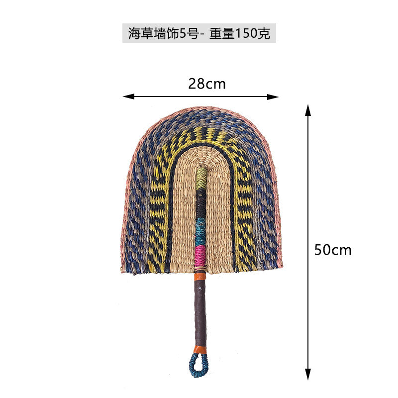 Ladies hand-woven fan made of natural material Bowlift