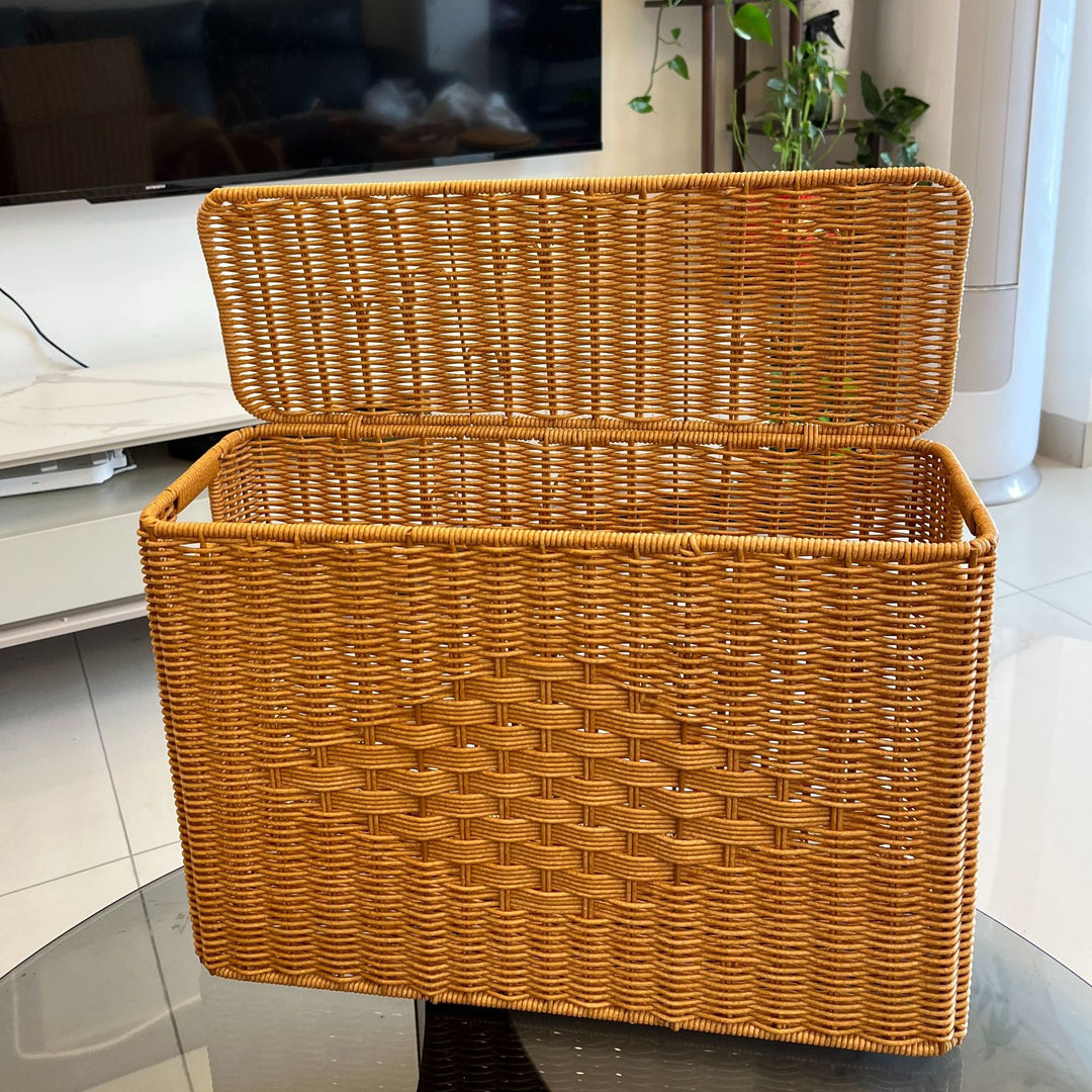 Rectangular Woven Storage Chest Bowlift