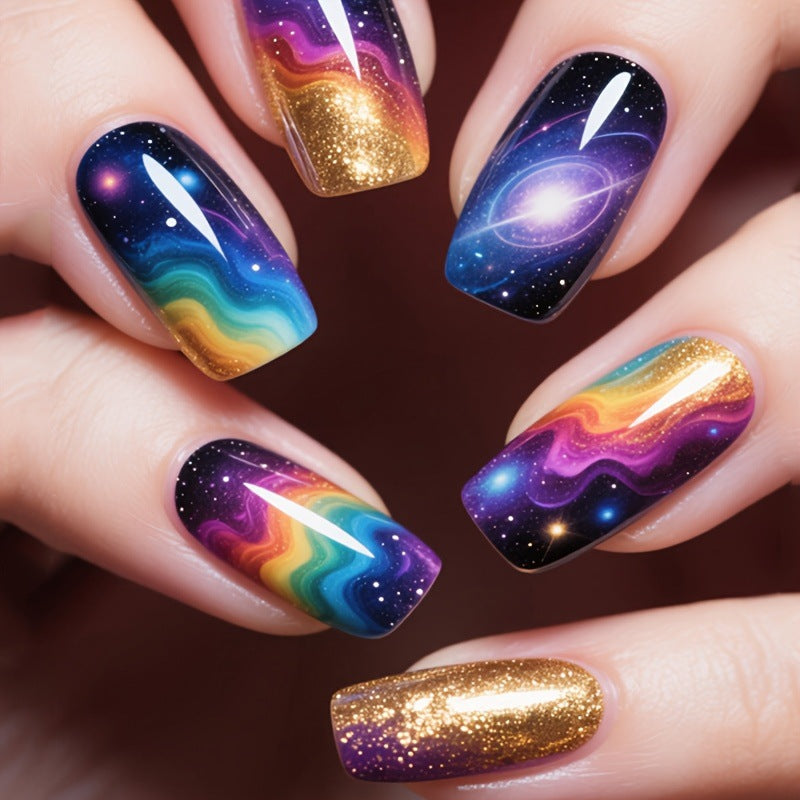 Celestial Galaxy Nail Art Bowlift