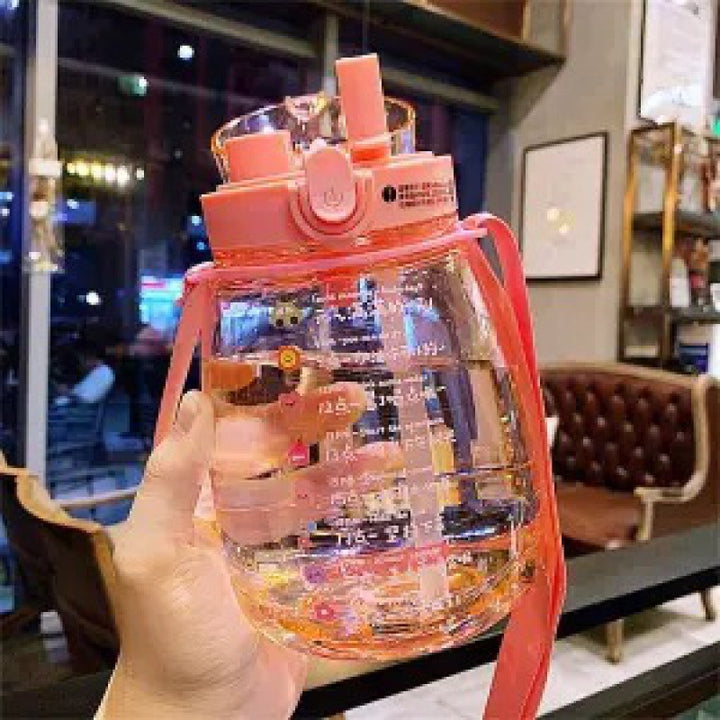 Ladies multifunctional hygiene drinking bottle with carrying strap Bowlift