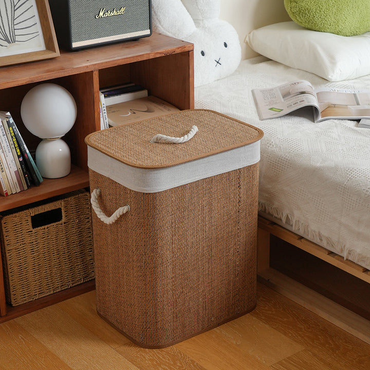 Elegant laundry container with removable lid and sturdy handles Bowlift