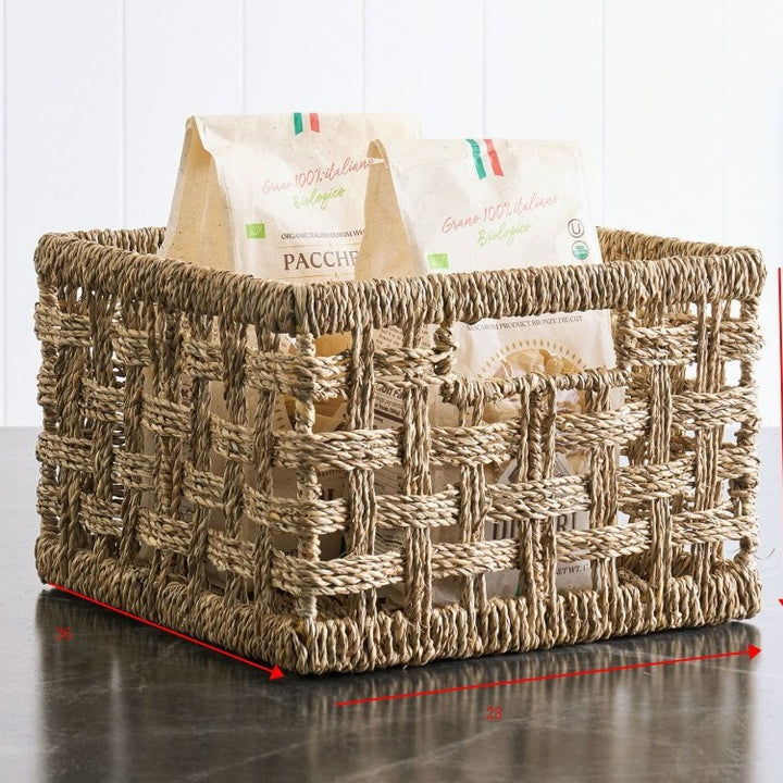 Rustic Woven Storage Basket Bowlift