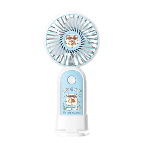 Ladies portable Cartoon Mini-Fan Bowlift