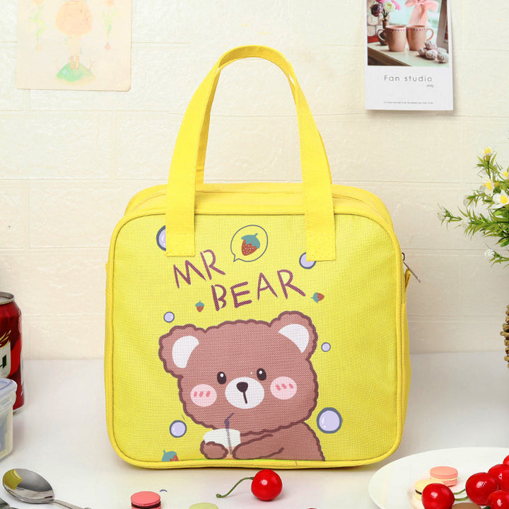 Children's Insulated Bear-Themed Lunch Bag Bowlift