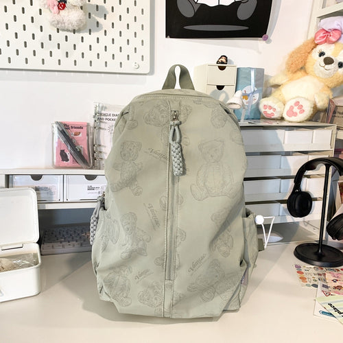 Adorable Bear-Print Backpack