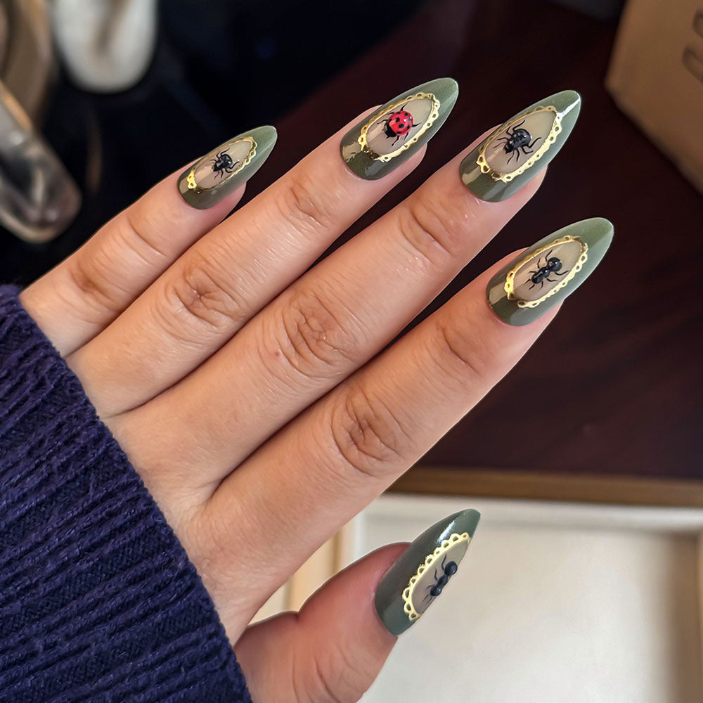 Unique Insect-Themed Press-On Nails Bowlift