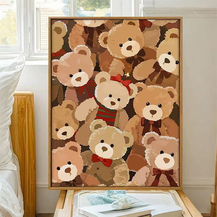 Cute Bear-Themed Decorative Wall Art Bowlift