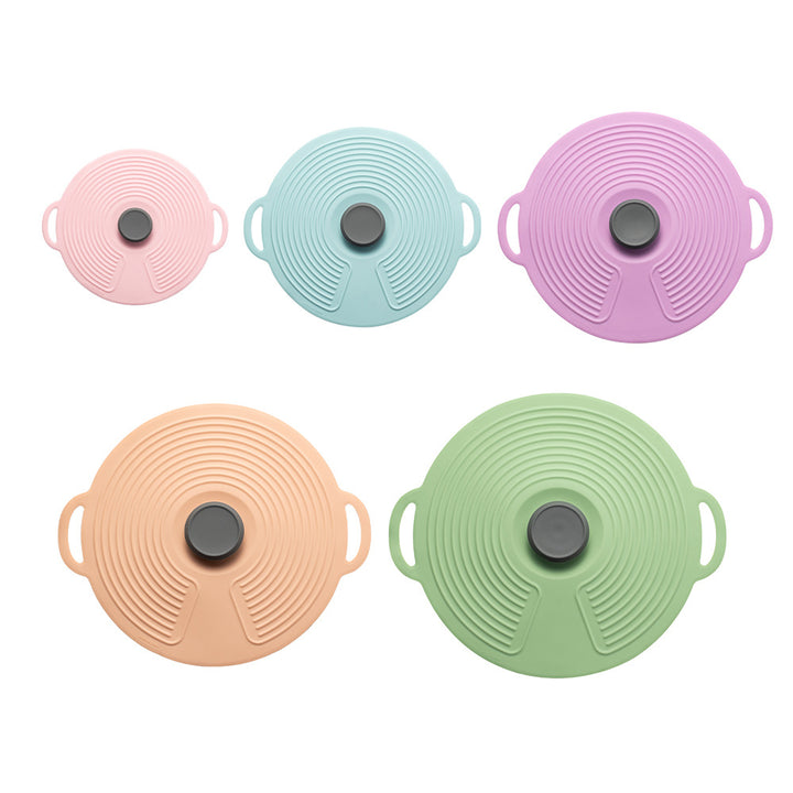 Silicone cooking lid with multifunctional steam valve Bowlift