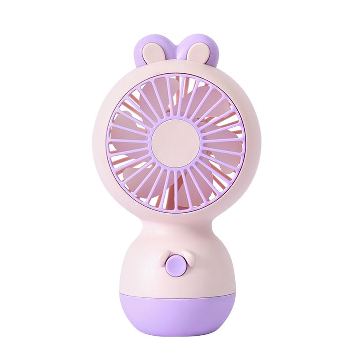 Women's portable handheld fan with cute animal design and ergonomic grip design Bowlift