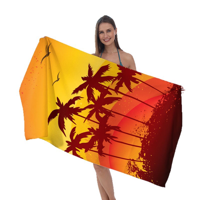 Beach towel with mirrored mandala design Bowlift
