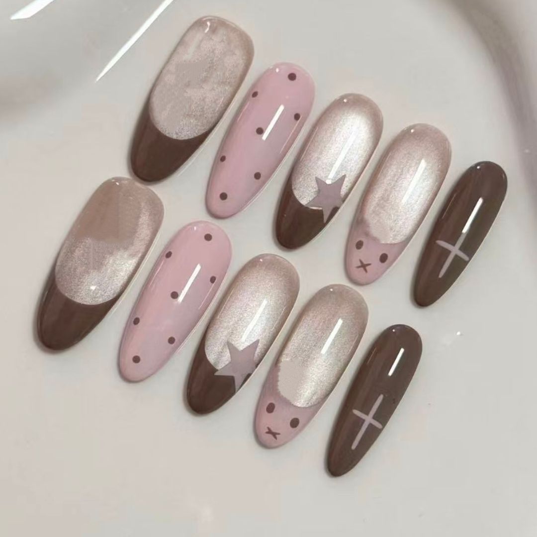 Creative Press-On Nail Set Bowlift