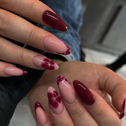 Artistic Floral Accent Nail Art Bowlift
