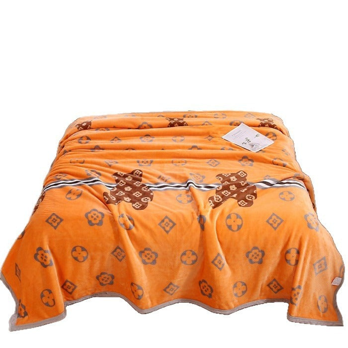 Women soft plush blanket with playful design Bowlift