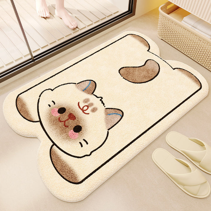 Plush Bear-Shaped Bath Mat