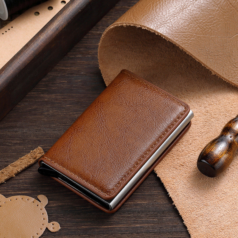 Premium Leather Business Card Holder Bowlift