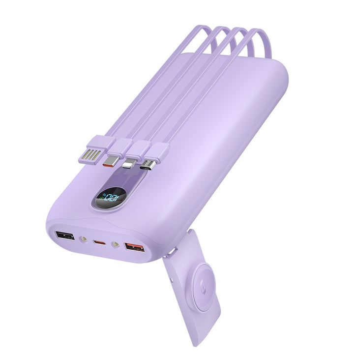 Power bank with integrated charging cables and LCD display Bowlift