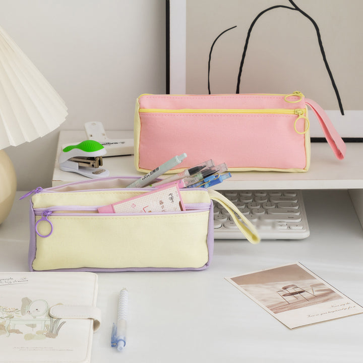 Durable Double-Zippered Pencil Pouch Bowlift