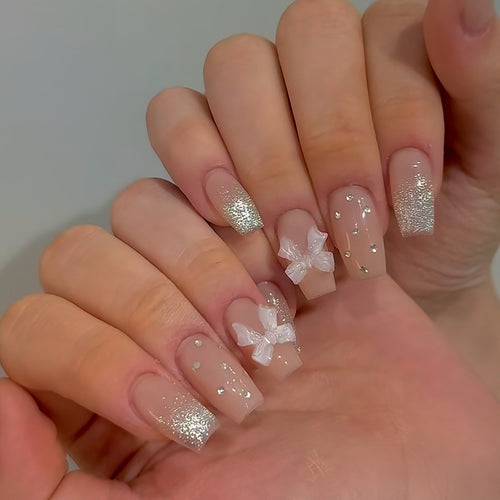 Elegant Press-On Nail Art Extensions Bowlift