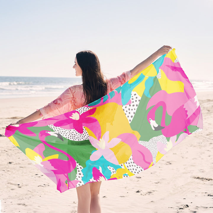 Beach towel with creative jellyfish pattern made of lightweight fabric Bowlift