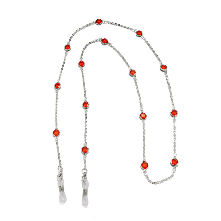 Elegant Crystal-Embellished Eyewear Chain Bowlift