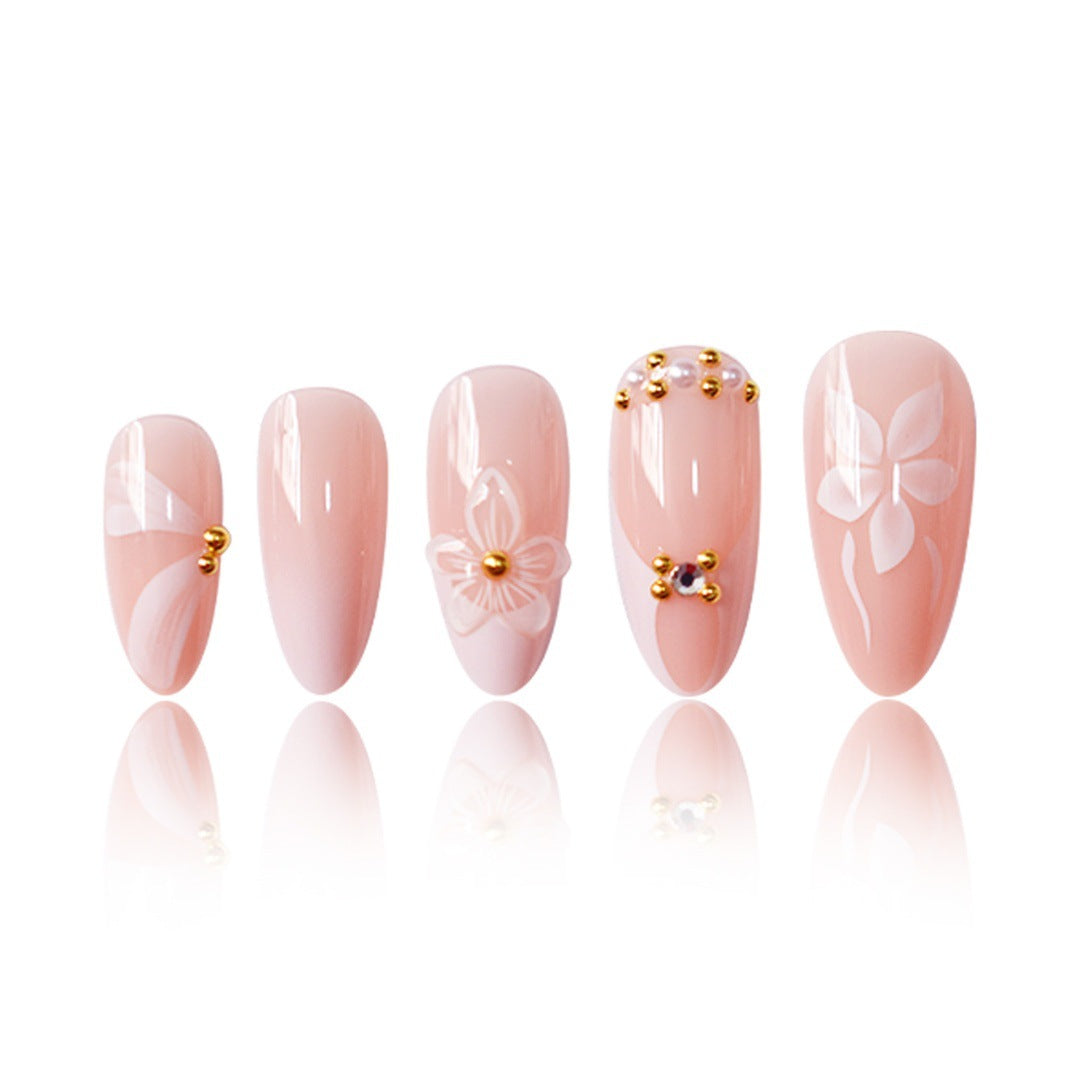 Decorative Floral Press-On Nail Extensions Bowlift 1787913948