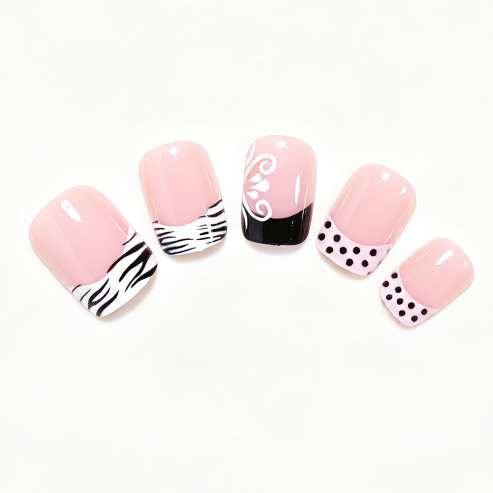 Artistic French Tip Nail Art Bowlift