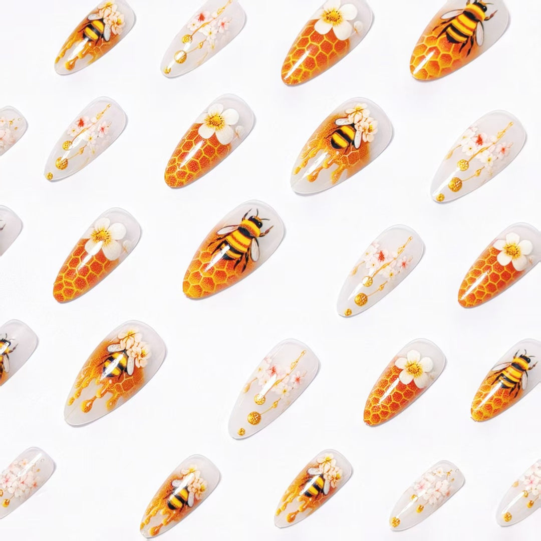 Floral Honeycomb Nail Art Bowlift