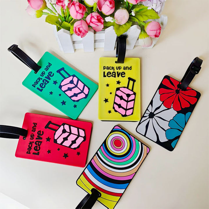 Unisex Vibrant Geometric Pattern Luggage Tag Bowlift