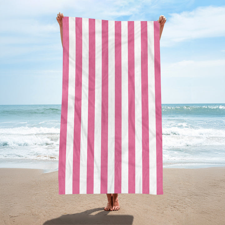 Beach towel with elegant wide stripes Bowlift