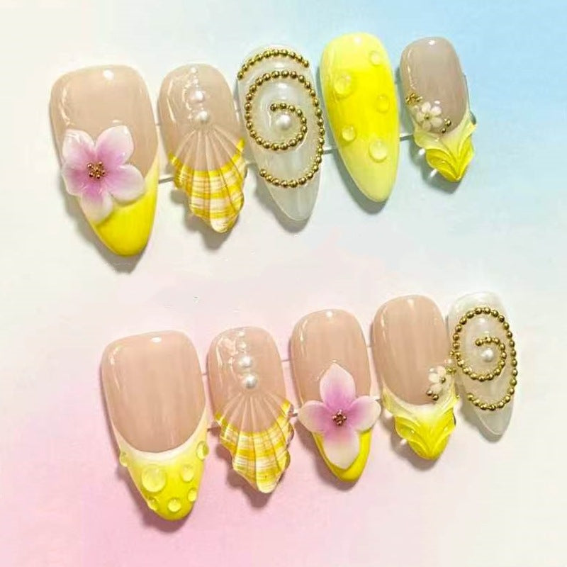 Artistic Designed Press-On Nail Set Bowlift