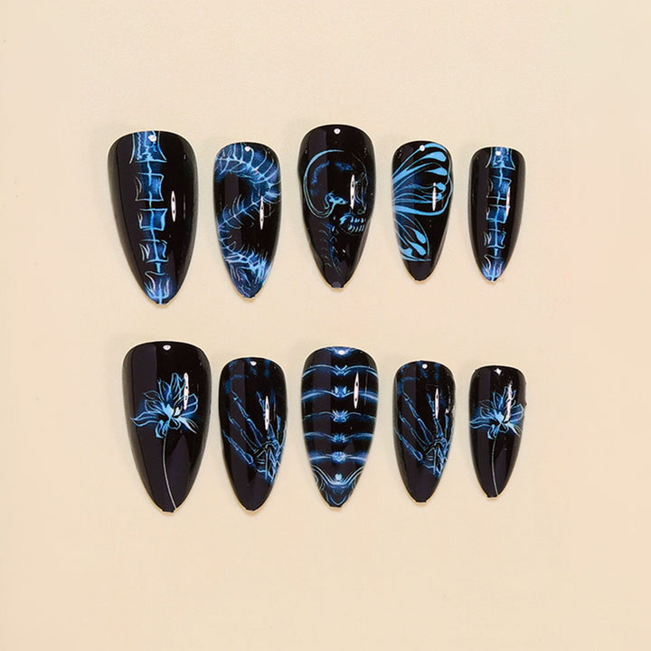 Artistic Stiletto Press-On Nail Art Set Bowlift