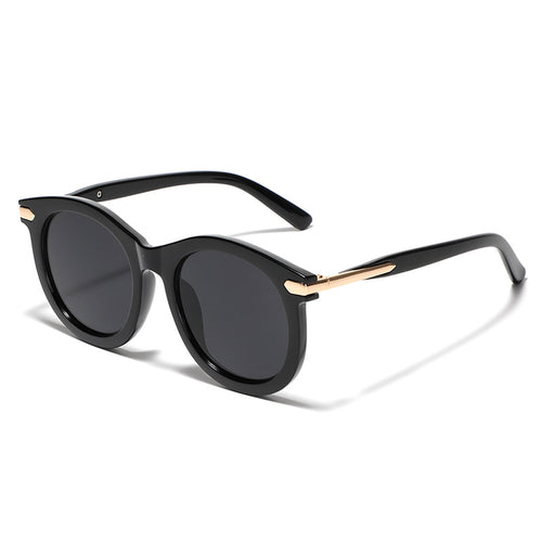 Women's fashionable sunglasses with transparent frame and golden accents Bowlift