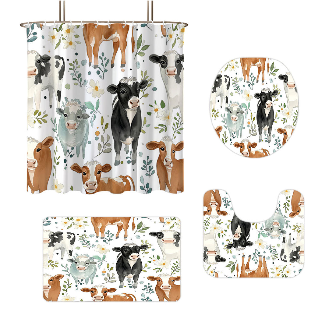 Cartoon Lamb-Themed Bathroom Décor Set Bowlift