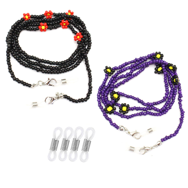 Floral Beaded Eyewear Chain Bowlift