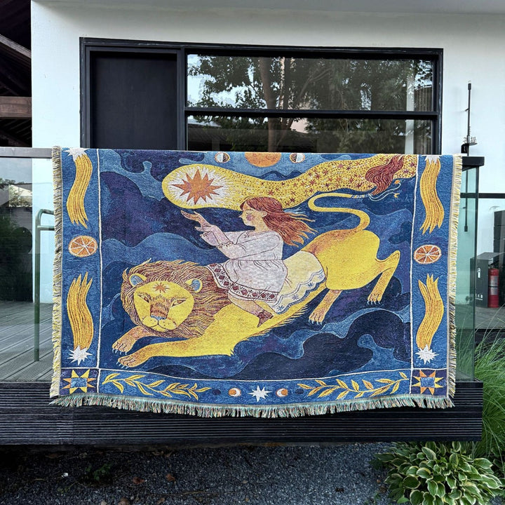 Artistic Mythical Scene Throw Blanket