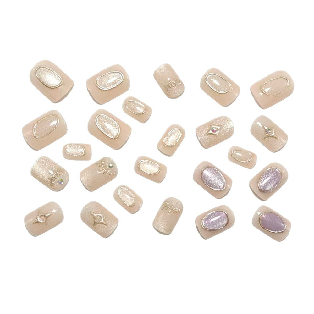 Decorative artificial nails with shimmering and glittering accents Bowlift